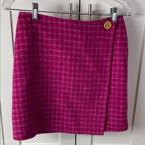 Lilly Pulitzer Vintage Wool Felt Wrap Mini Skirt Size 0